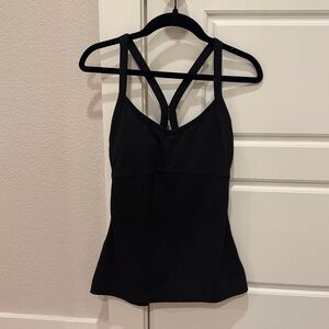 ALO Black Strappy Athletic Tank Top size small like new !!